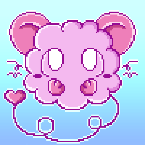 A pink bounching Cheeby GIF.